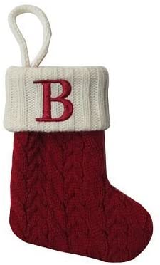 St. Nicholas Square Mini Cable Knit Stocking-Letter B