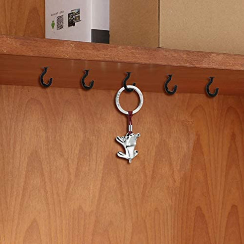 100pcs 1/2inch Black Screw Cup Hooks Screw-in Ceiling Hooks Cup Hanging Hooks Light Hooks for Home and Office Use