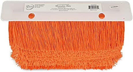 Trims by the Yard 4" Chainette Fringe Trim | Orange | (5 yard cut)
