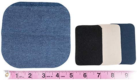 SINGER 00096 Iron-On Patches Combo, Repair Kit for Jeans and Pants, 8-Count