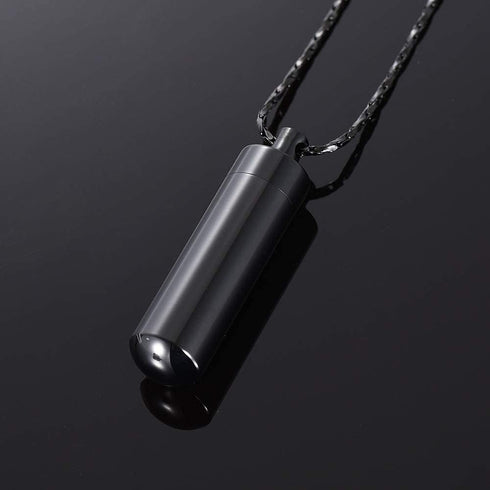 Imrsanl Cremation Jewelry for Ashes Pendant Urn Necklace Cylinder with Glass Vial Keepsake Ashes Memorial Jewelry