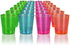DecorRack 2 Oz Neon Shot Glasses, Plastic Shot Cup, Disposable Party Cups, Mini Cups Shot Glasses (24 Pack)
