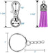 Selizo 100Pcs Key Chain Rings Bulk with Tassel for Tassel Keychain