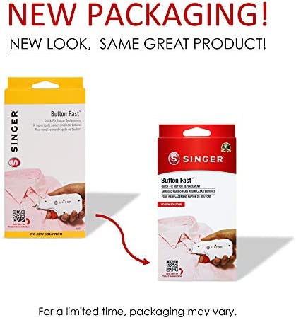 Singer Button Fast Quick-Fix Button Replacement Tool with 60 Fasteners and 12 Buttons (01933)