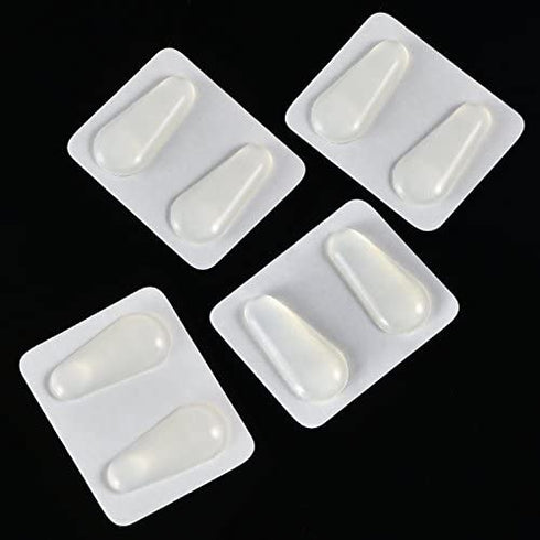 TOODOO 10 Pairs Nose Pads Adhesive Non-Slip Eyeglass Pads Silicone Glass Pads for Eyeglass Spectacles, Drop Shape (0.07 inch, Transparent)