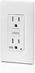 Leviton GFWT1-W Self-Test SmartlockPro Slim GFCI Weather-Resistant and Tamper-Resistant Receptacle with LED Indicator, 15-Amp, White