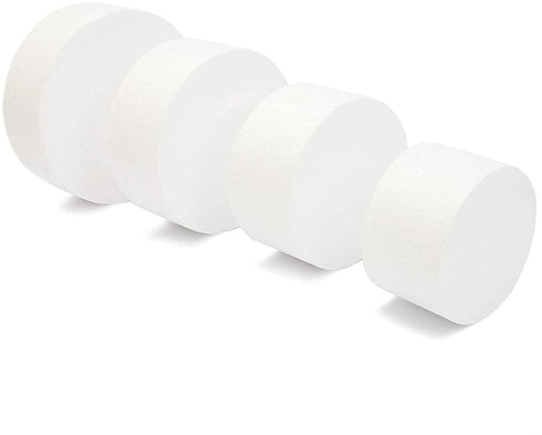 Round Foam Cake Dummy Set, 4 Tiers for Display, Arts and Crafts (White)