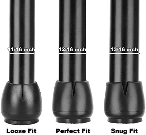 32Pack Anwenk Small Chair Leg Floor Protectors for 11/16” to 7/8” (17mm to 22mm) Round Chair Legs, 3/4" 7/8" Silicone Small Chair Leg Caps Covers Best Chair Leg Tips, Black