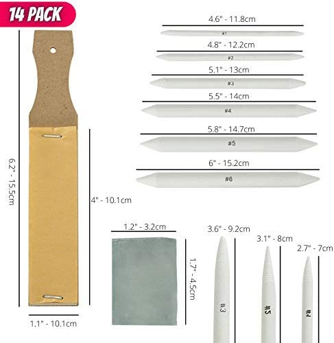 Mr. Pen- Blending Stump, 13 Pack with Art Eraser, Blending Stumps for Drawing, Shading Pencils for Sketching, Blending Pencil, Blending Sticks for Drawing, Blending Tool, Blending Tools for Drawing