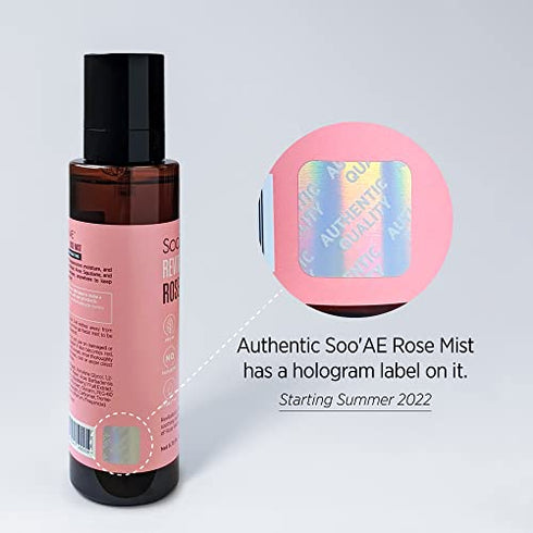 Soo'AE Revitalizing Rose Mist, Hydrating face Mist Spray with Rose Water Net 6.76 fl. Oz. / 200 ml, 1 Count - Alcohol Free Toner Facial Mist