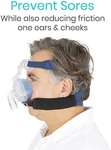 Vive CPAP Strap Covers- Headgear Mask Pads- Universal Fit for Full Face, Nasal, and BiPAP Machine Gear - for Women and Men Pressure Relief - No Red Marks - Machine Washable - Soft Comfort Liners