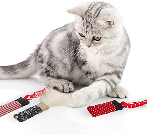 SmartyKat (3 Count Silly Stix Sparklers Catnip Cat Toys - Blue/Red, 3 Count