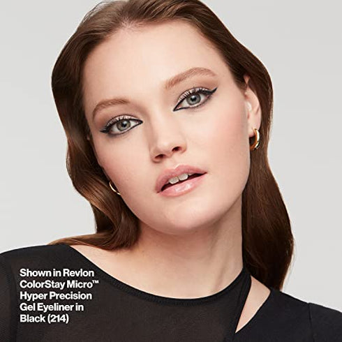 Gel Eyeliner by Revlon, ColorStay Micro Hyper Precision Eye Makeup with Built-in Smudger, Waterproof, Longwearing with Micro Precision Tip, 215 Brown, 0.01 Oz
