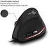 ZLOT Wired Vertical Mouse,Ergonomic Design USB LED Optical Mouse with 6 Buttons and 4 Adjustable Sensitivity 1200/1600/2400/3200 DPI for Office, Gaming, PC, Computer,Laptop,Desktop,Black …