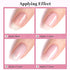 RARJSM Milky Pink Gel Nail Polish LED UV Gel Soak Off Transparent Nude Pink Nail Gel Polish Varnish Nail Art Color 15ML Single Bottle for DIY Home French Manicure