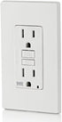Leviton GFWT1-W Self-Test SmartlockPro Slim GFCI Weather-Resistant and Tamper-Resistant Receptacle with LED Indicator, 15-Amp, White