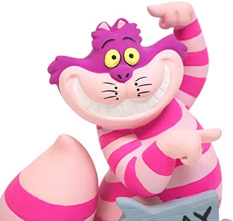 Enesco Alice in Wonderland Disney Showcase Cheshire Cat This Way Miniature Figurine, 3.35 Inch, Multicolor