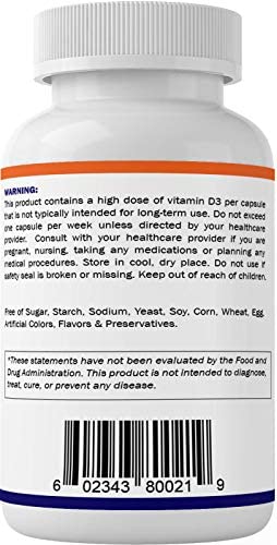 2 Pack - Vitamatic Vitamin D3 50,000 IU (as Cholecalciferol), Once Weekly Dose, 1250 mcg, 60 Veggie Capsules 1 Year Supply, Progressive Formula Helping Vitamin D Deficiencies (Total 120 Veg Capsules)