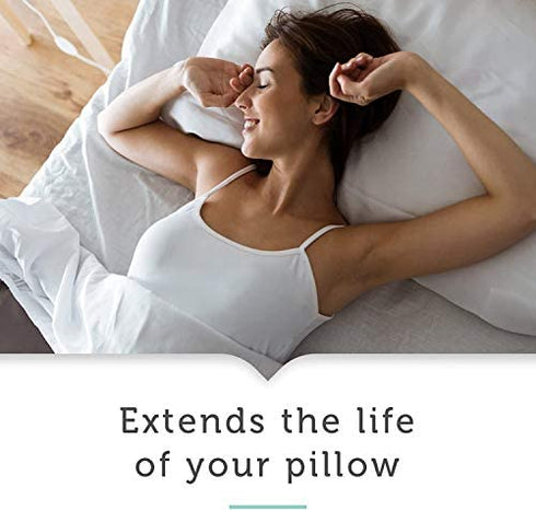 Aller-Ease Small Travel Pillow Protector, 14" x 20", Navy