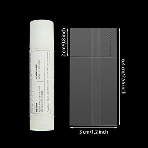 1000 Pieces Shrink Wrap for Lip Balm Tubes lipstick Lip Balm Shrink Wrap Bands Sleeves Lip Balm Tubes Bundle, Perforated, Easy to Use (2.56 x 1.2 Inch)