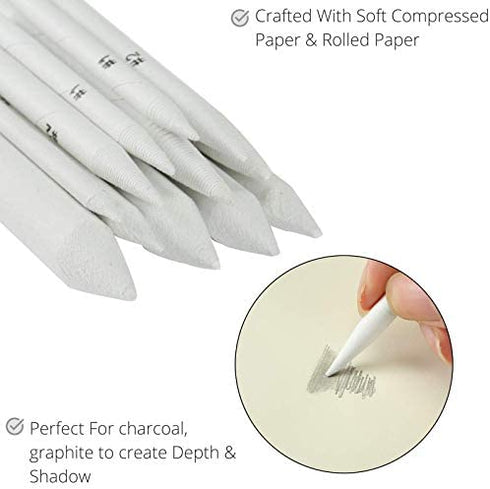 Mr. Pen- Blending Stump, 13 Pack with Art Eraser, Blending Stumps for Drawing, Shading Pencils for Sketching, Blending Pencil, Blending Sticks for Drawing, Blending Tool, Blending Tools for Drawing