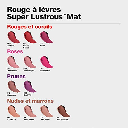 REVLON Super Lustrous The Luscious Mattes Lipstick, in Nude, 001 If I Want To, 0.74 oz