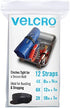 VELCRO Brand Bulk Pack 12 Reusable Fastening Cable Straps with Buckle Variety Sizes 8"-12"-18" Multi-Purpose Cinch Strap VEL-30100-AMS