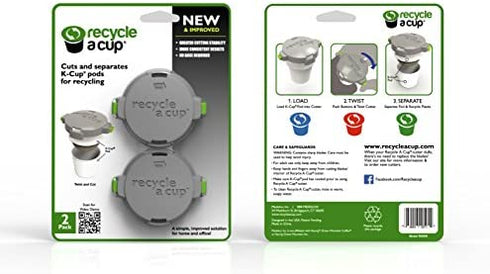 Medelco Recycle A Cup - Coffee or Tea Pod Recycling Tool - Compatible with K-Cups - Best Single Serve Coffee Pod Recycling Tool - K Cup Recycling - Single Serve Pod Cutter (pack of 2)