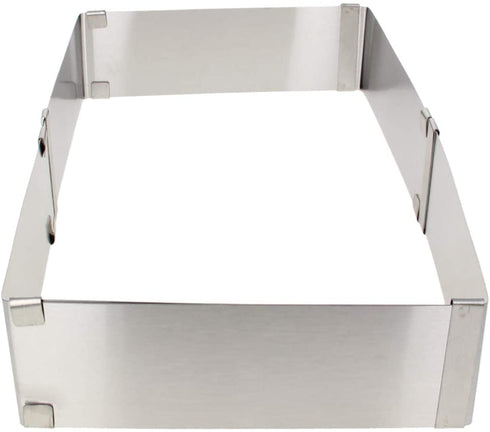 Utoolmart Stainless Steel Adjustable Square Cake Ring Mold,6 to 11 Inch Cake Mousse Mold for Baking 1Pcs,Gifts for Christmas