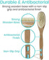 Vive Shower Brush - Dry Skin Body Exfoliator - Shower and Bath Scrubber for Wash Brushing, Exfoliating, Cellulite, Foot Scrub, Leg Exfoliant - Soft and Stiff Massage Bristles - Wooden Long Handle