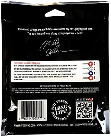 Rotosound BS66 Swing Bass 66 Stainless Steel Bass Guitar Strings (43 65 80 110)