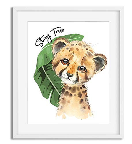 Safari Nursery Decor for Boys - Safari Animal Pictures Wall Art - Baby Room Animal Prints - Jungle Babies Wall Decor - Little Boys Room Art - SET OF 6-8x10 - UNFRAMED (Safari-Animals-6)