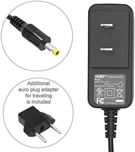 HQRP AC Power Adapter Compatible with Omron Healthcare 5 Series / 7 Series / 10 Series/Silver/Gold/Platinum Upper Arm Blood Pressure Monitor Plus HQRP Euro Plug Adapter