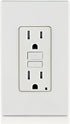 Leviton GFTR1-W Self-Test SmartlockPro Slim GFCI Tamper-Resistant Receptacle with LED Indicator, Wallplate Included, 15-Amp, White, 1-Pack