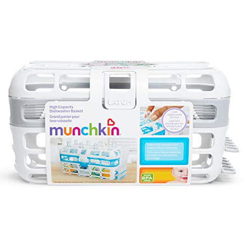Munchkin High Capacity Dishwasher Basket, 1 Pack, Grey