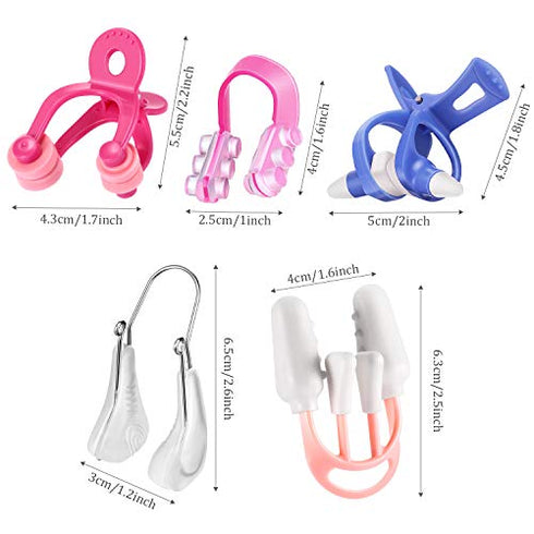 Frienda 5 Pieces Nose Clip Nose up Lifting Clips Nose Lifters Beauty Clips Silicone Nose Bridge Slimming Clips Nose Massagers Tools for Women