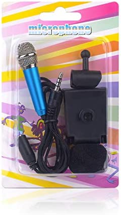 Uniwit Mini Portable Vocal/Instrument Microphone for Mobile Phone Laptop Notebook Apple iPhone Sumsung Android with Holder Clip (Blue)