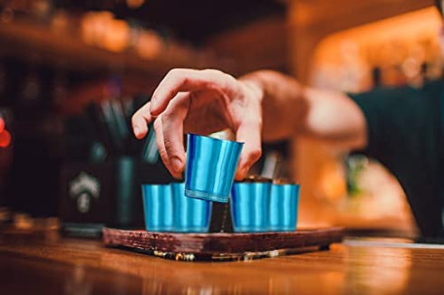 DecorRack 2 Oz Neon Shot Glasses, Plastic Shot Cup, Disposable Party Cups, Mini Cups Shot Glasses (24 Pack)