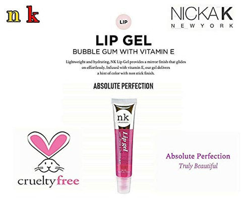 VARIETY SET OF 5 NK Hydrating Lip Gel - Vitamin E (Clear, Rosehip Oil, Bubble Gum, Cherry, Strawberry)