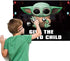 Baby Yoda Galaxy Wars Party Supplies,Pin The Balls on The Baby,Give The Balls to Child ,Outer Space Party Games,Large Poster with 24PCS Balls Stickers for Kid's Party Game