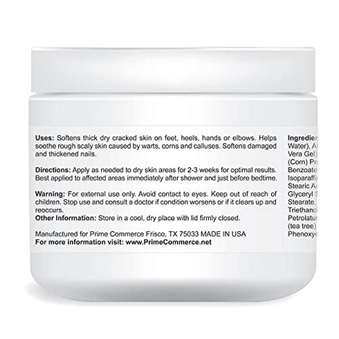 UREA LABS | 42% Urea Cream MAX w/ Aloe Vera & Tea Tree Oil, 4 Oz Highest Potency Foot Cream, Corn & Callus Remover. Moisturizes & Re-hydrates Rough, Cracked, Dead & Dry Skin on Feet, Elbows and Hands