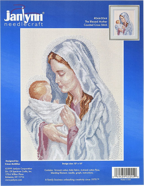 Janlynn Counted Cross Stitch Kit, The Blessed Mother