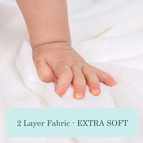 HIPHOP PANDA Hypoallergenic Bamboo Baby Washcloths - 2 Layer Ultra Soft Absorbent Bamboo Towel - Newborn Bath & Face Towel - Washcloths for Delicate Skin - Boy Girl Shower Gift (Gray Stripe, 6 Pack)