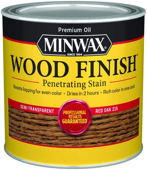 Minwax Wood Finish 221504444, Red Oak Stain, Half Pint