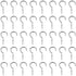 Powlankou 1inch Nickel Plated Metal Screw-in Ceiling Hooks Cup Hooks Silver, 120 Pieces