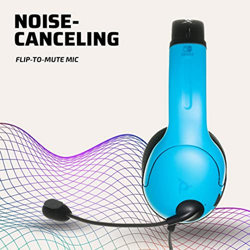 PDP Gaming LVL40 Stereo Headset with Mic for Nintendo Switch - PC, iPad, Mac, Laptop Compatible - Noise Cancelling Microphone, Lightweight, Soft Comfort On Ear Headphones - Mario Red & Blue