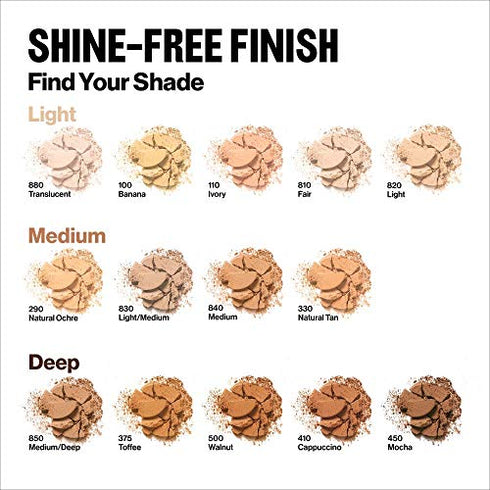 Face Powder by Revlon, ColorStay 16 Hour Face Makeup, Longwear Medium- Full Coverage with Flawless Finish, Shine & Oil Free, 810 Fair, 2.4 Oz