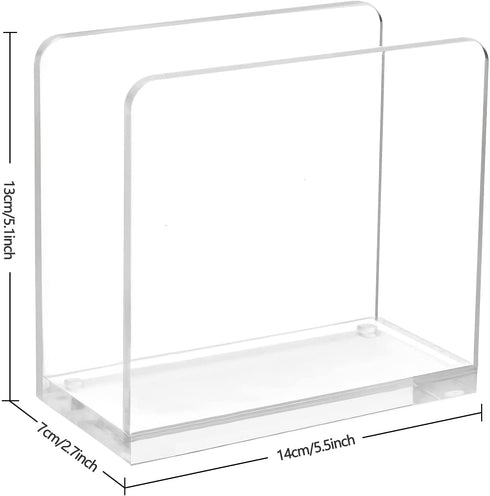 HBlife Napkin Holder, Acrylic Dining Table Dispenser for Cocktail Tissue, Clear Containers for Organizing Kitchen Paper, Mask