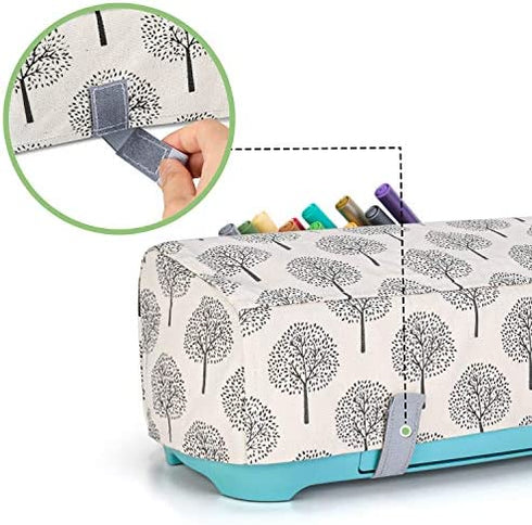 Luxja Dust Cover Compatible with Cricut Explore Air and Explore Air 2,Cover with Back Pockets, Trees