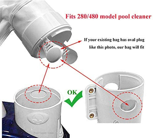 ATIE PoolSupplyTown 280 All Purpose Zipper Bag Replacement Fits for Polaris 280, 480 Pool Cleaner All Purpose Zipper Bag K13